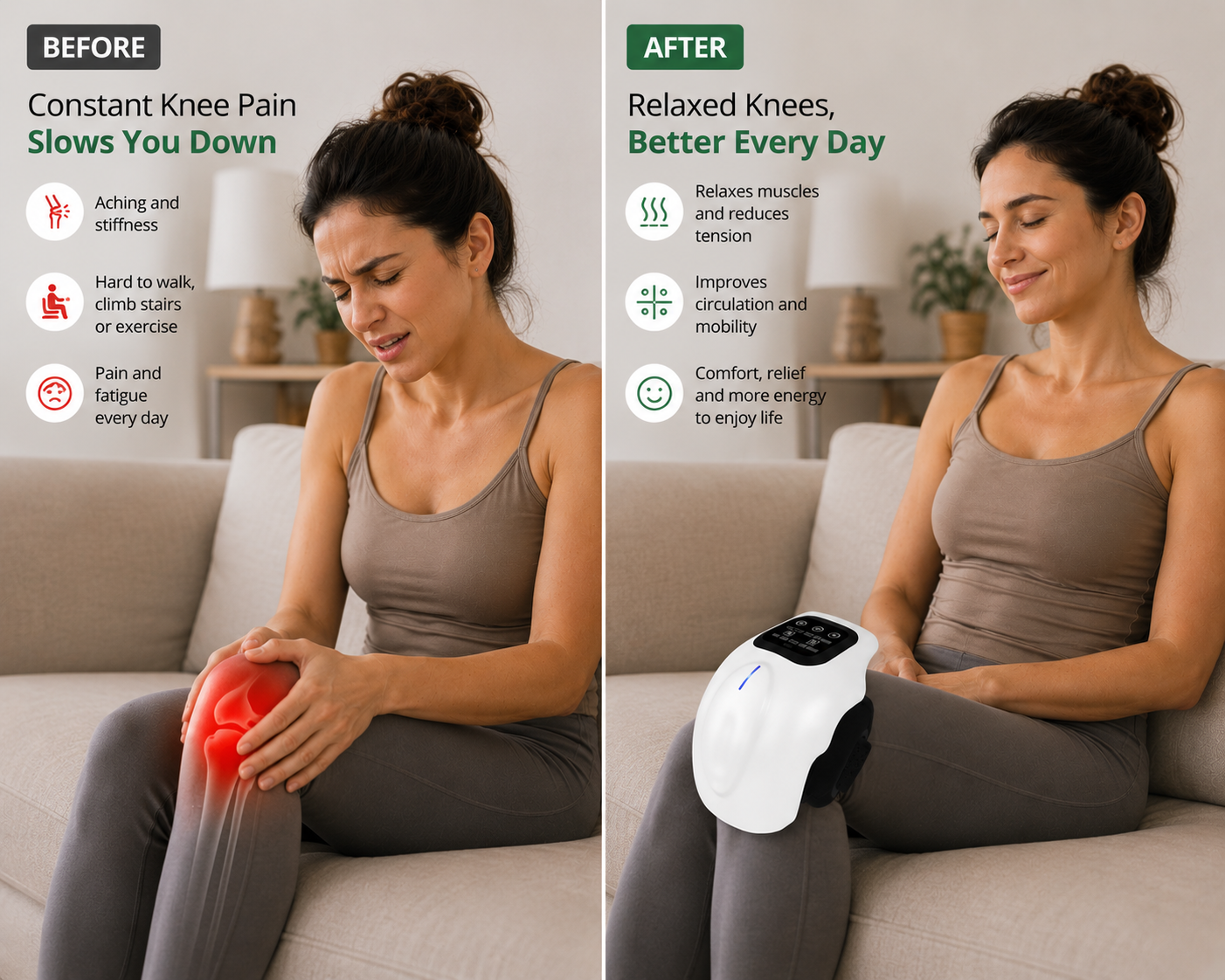 At-home knee therapy device